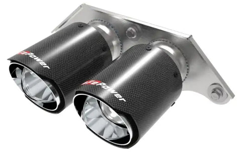 aFe 49C36435-C Power Mach Force Xp 4in 304 SS Bolt-On Exhaust Tips Carbon Fiber 14-19 Porsche 911 GT3 3.8L/4.0L