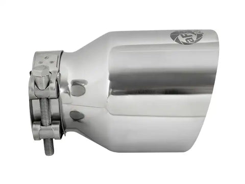 aFe 49T25404-P06 MACH Force-Xp 304 SS Clamp-On Exhaust Tip 2.5in. Inlet / 4in. Outlet 6in. L - Polished
