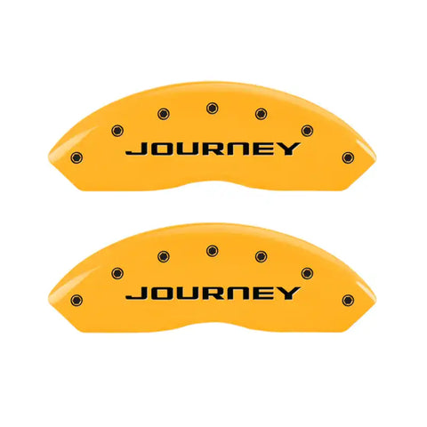 MGP 4 Caliper Covers Engraved Front & Rear With out stripes/Journey Yellow finish black ch
