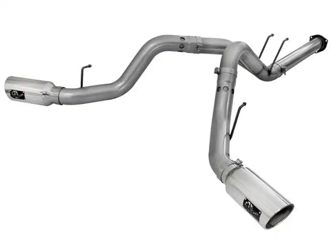 aFe 49-43065-P LARGE BORE HD 4in 409-SS DPF-Back Exhaust w/Polished Tip 11-14 Ford Diesel Trucks V8-6.7L (td)