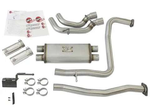 aFe 49-46126-P POWER Rebel Series 2-1/2in 409 SS Cat Back Exhaust w/ Polished Tips 16-17 Nissan Titan V8 5.6L