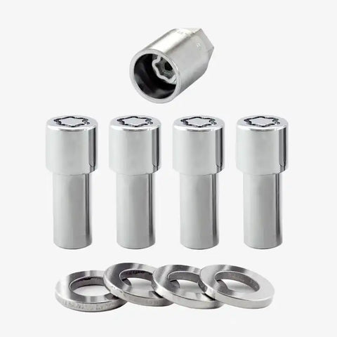 McGard Wheel Lock Nut Set - 4pk. (X-Long Shank) M12X1.5 / 13/16 Hex 2.165in. Length Chrome