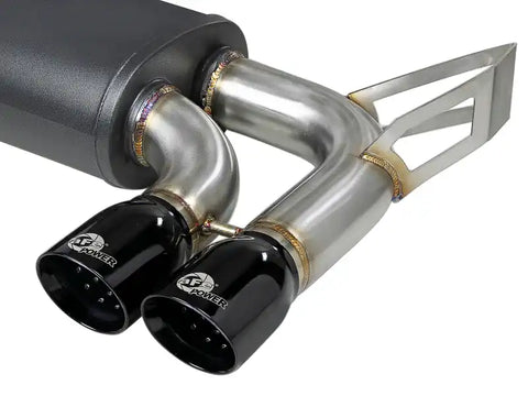 aFe 49-36344-B MACH ForceXP 2.5 IN 304 Stainless Steel Cat-Back Exhaust System w/ Black Tips 01-06 BMW M3 (E46)