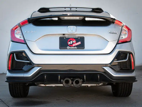aFe 49-36624-C Takeda 3in 304 SS Cat-Back Exhaust System w/CF Tips 17-20 Honda Civic Sport L4-1.5L (t)