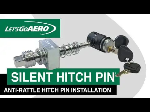 Lets Go Aero Silent Hitch Pin®: 5/8'' Press-On Locking Anti-Rattle for 3'' Hitches